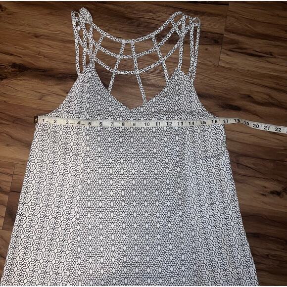 RVCA Strappy Blue and White Diamond Abstract Print Dress Size Small - Picture 6 of 10